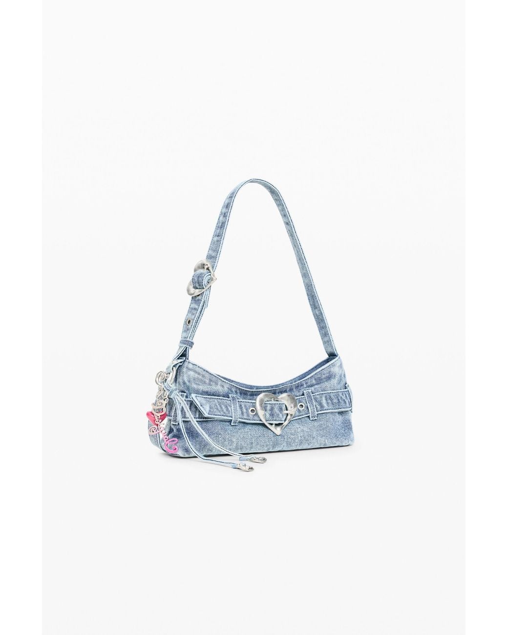Desigual Red Small Denim Bag, Cotton