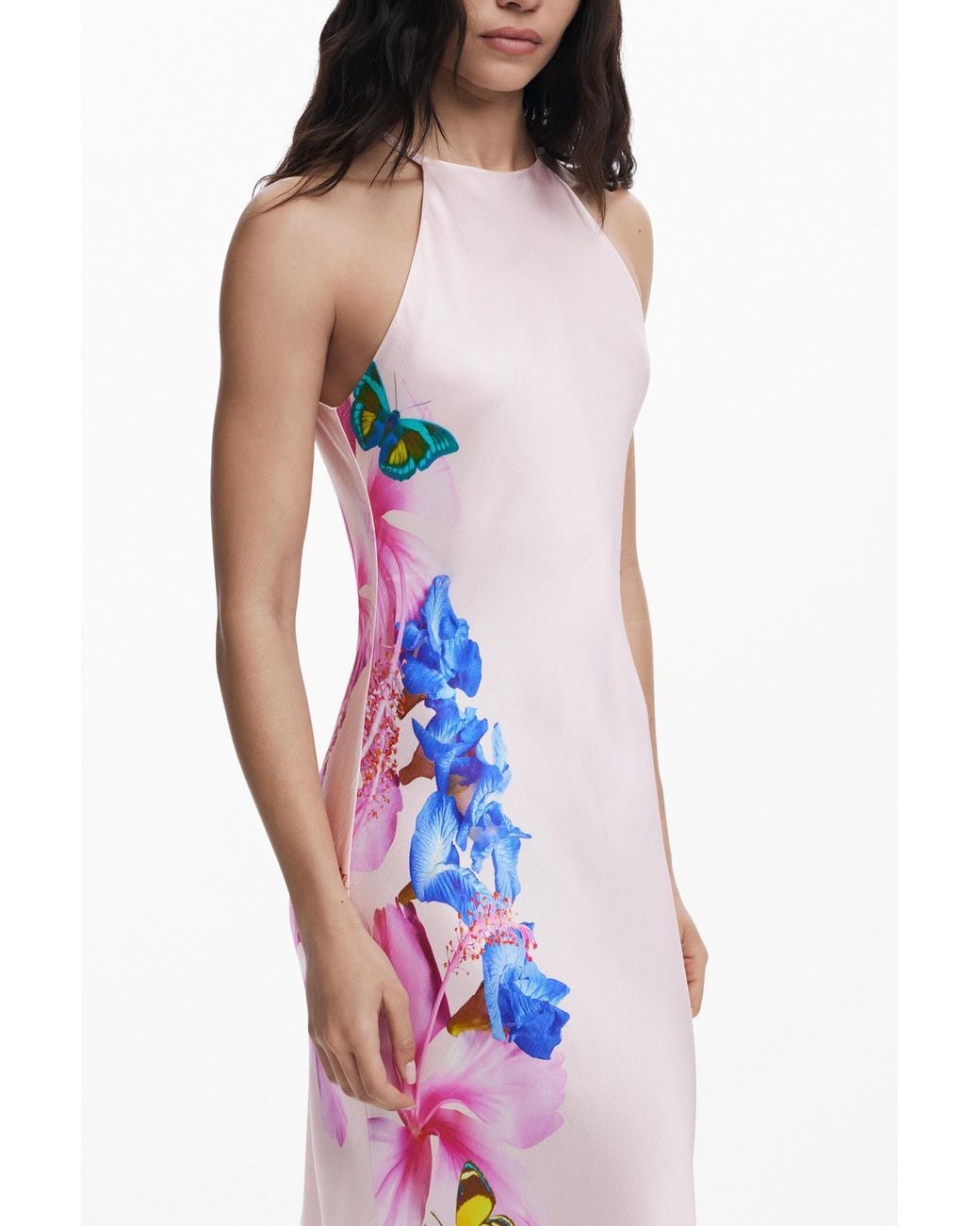 Desigual White Dress Designed By Mr. Christian Lacroix, Viscose