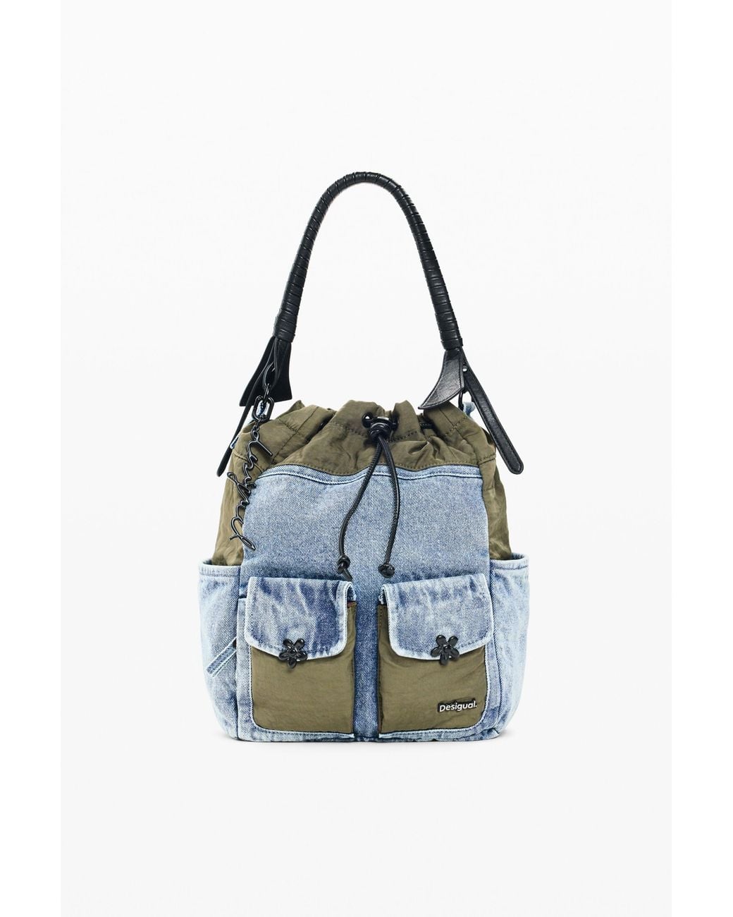Desigual Blue Medium Combined Denim Backpack