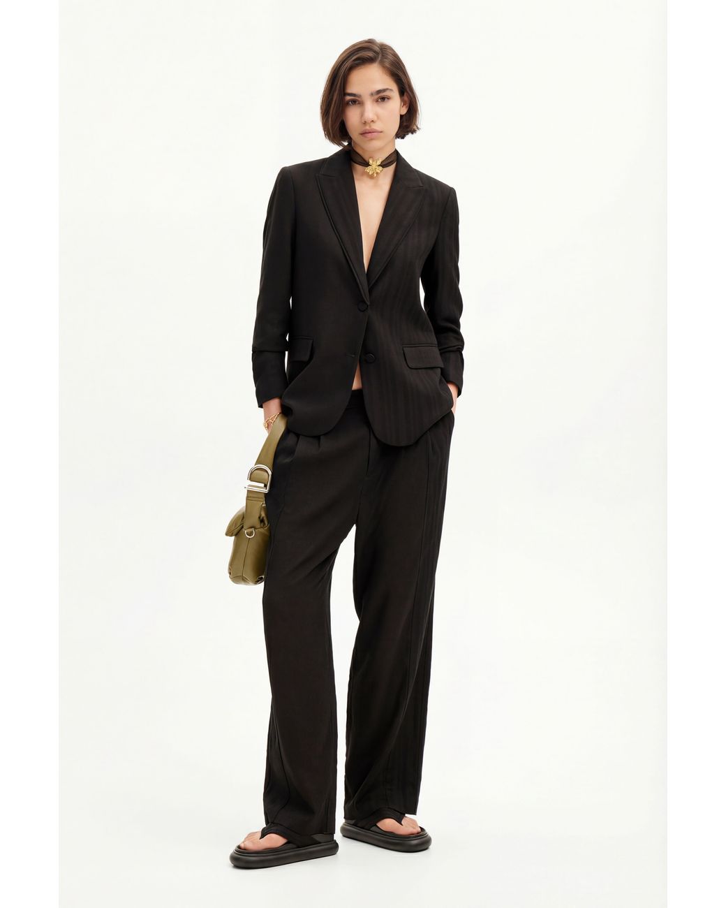 Desigual Black Rustic Tailored Trousers
