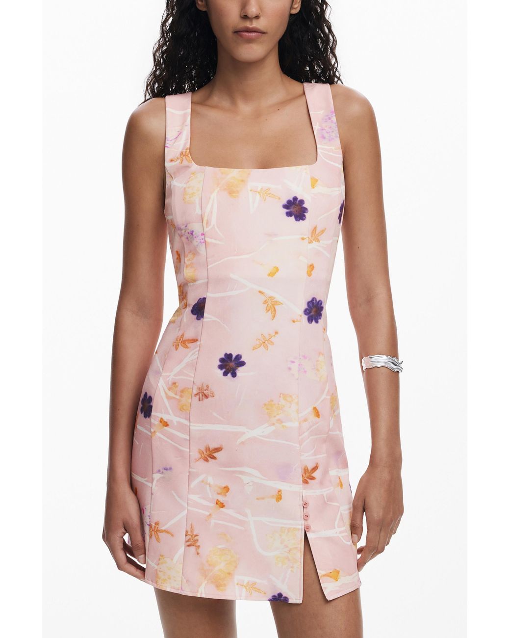 Desigual Red Short Dress With Straps