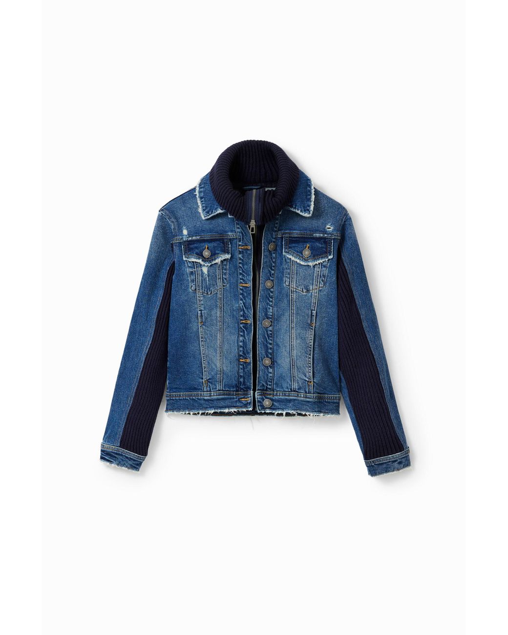 Desigual Blue Hybrid Denim Jacket
