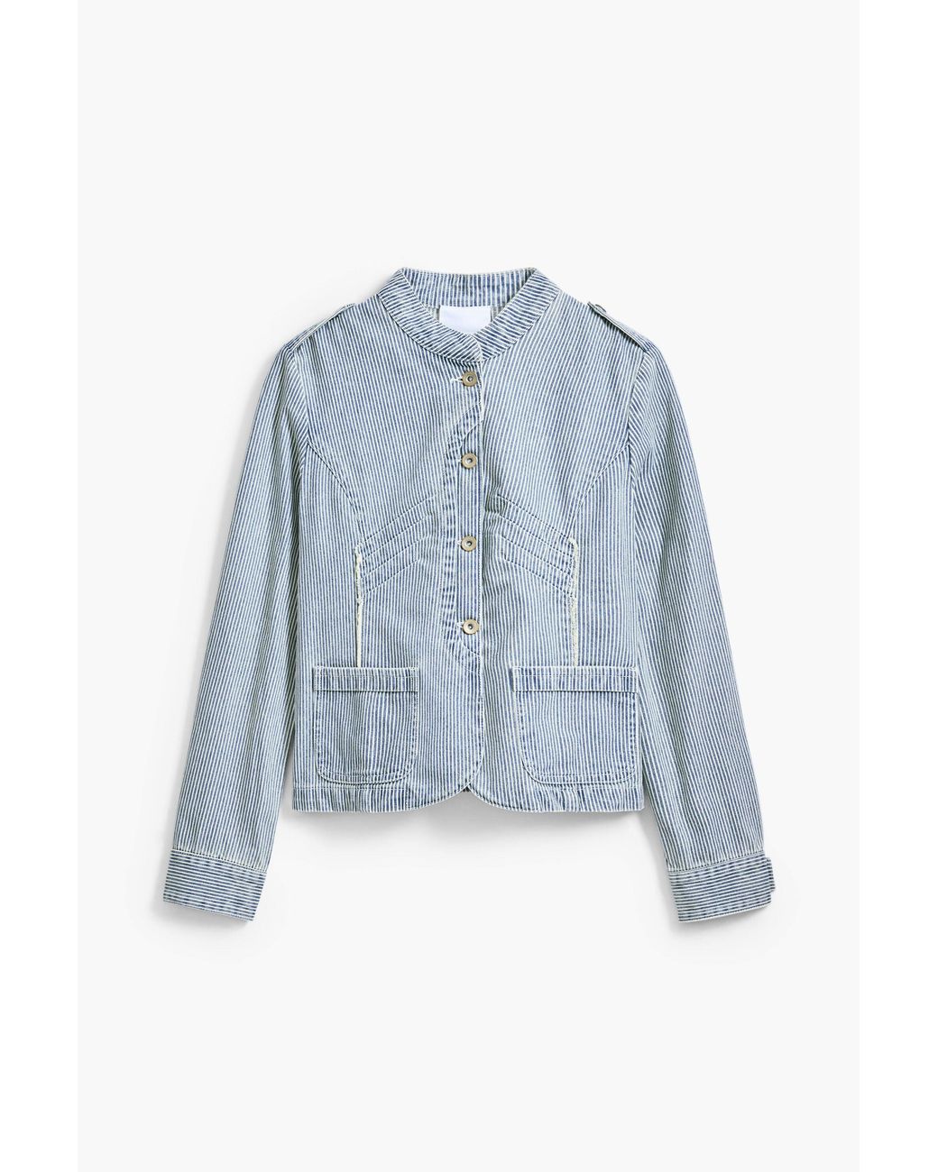 Desigual Blue Striped Trucker Jacket