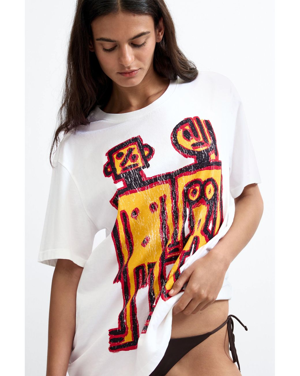 Desigual Black Vintage Logo Printed T-Shirt, Cotton