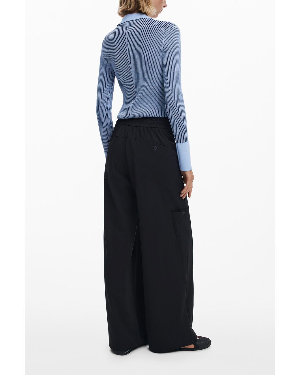 Desigual Blue Balloon Tailored Trousers