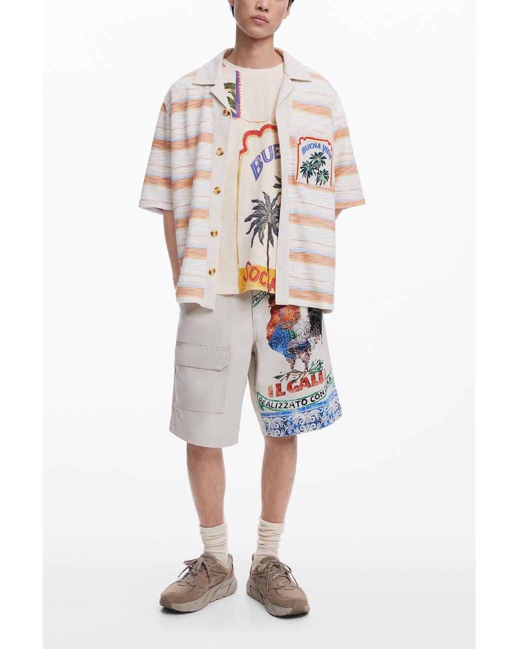 Desigual White Cuba Shirt for men