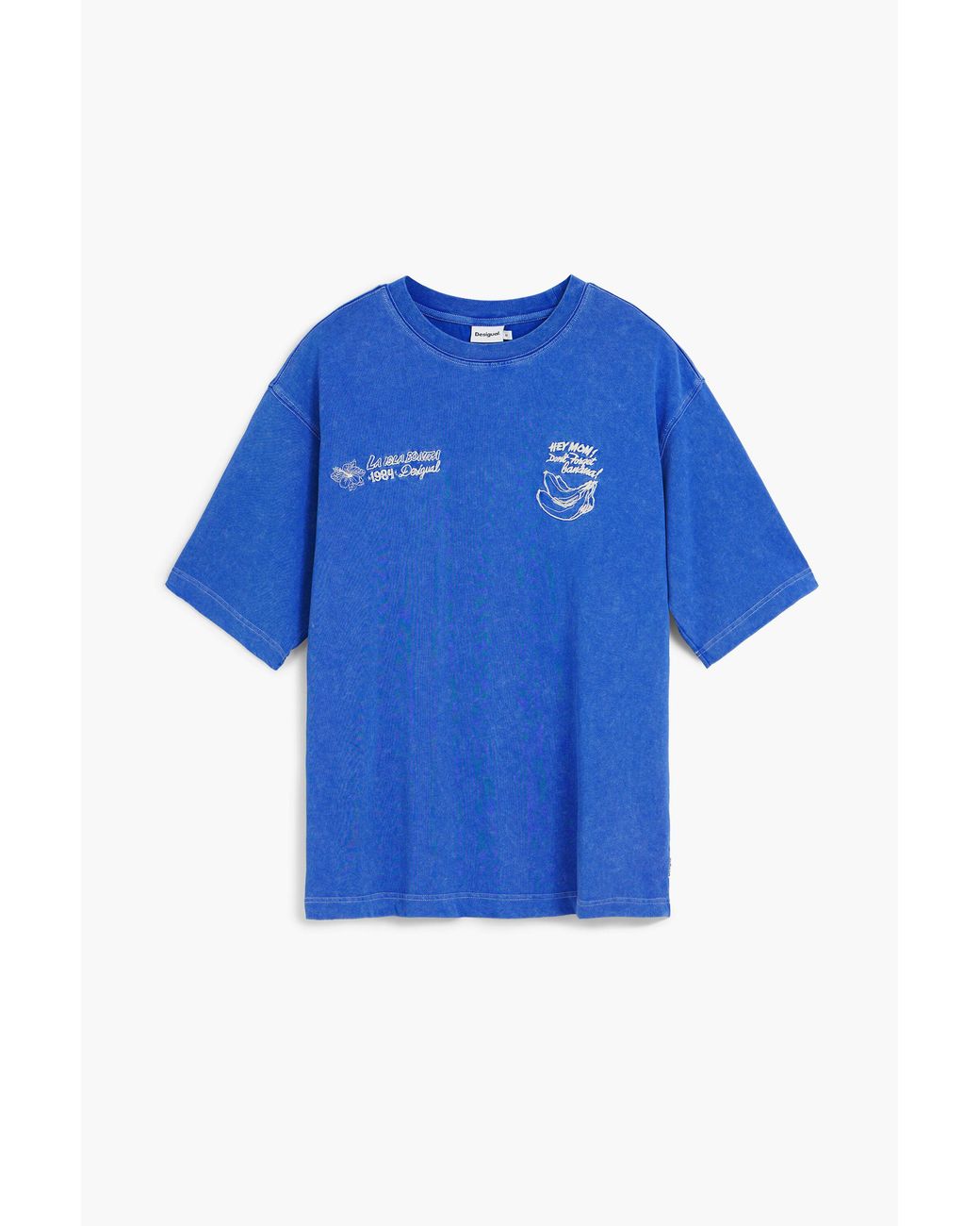 Desigual Blue Naples T-Shirt, Cotton for men