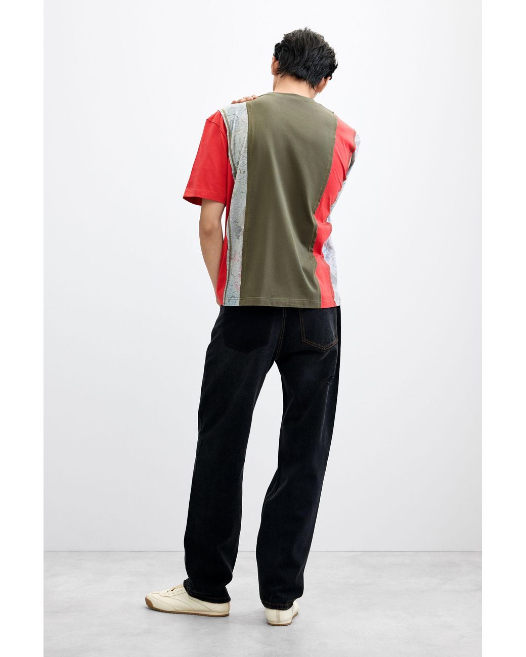 Desigual Red Mickey Collage T-Shirt, Cotton for men