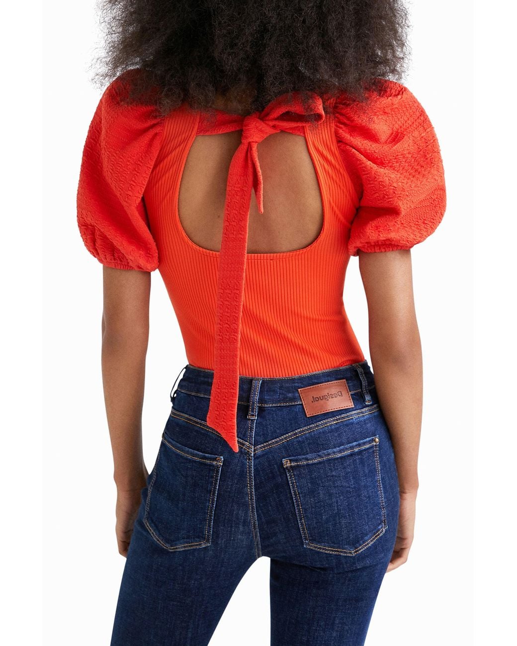 Desigual Red Balloon-Sleeve Body