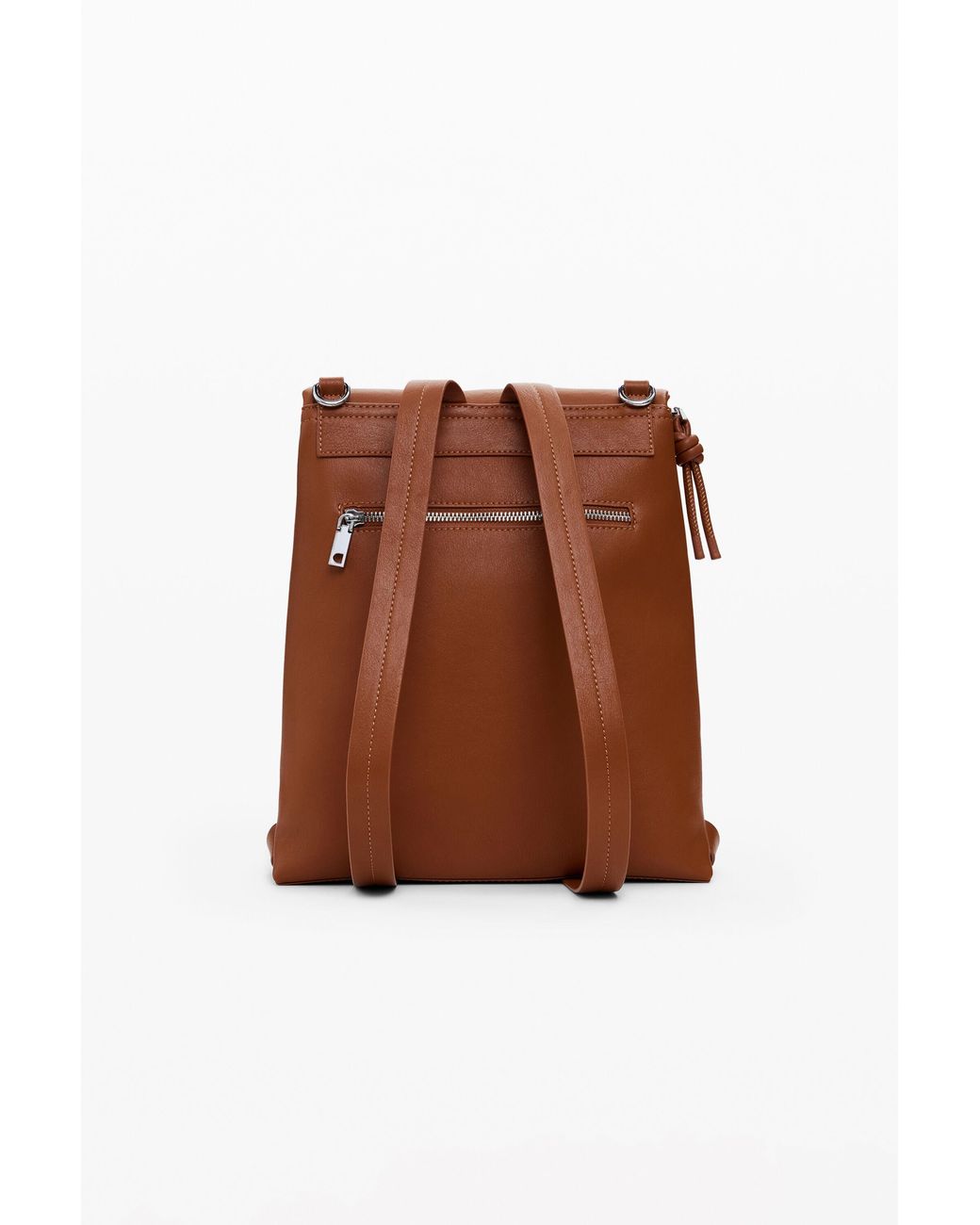 Desigual Brown Medium 3D Logo Backpack, Polyurethane