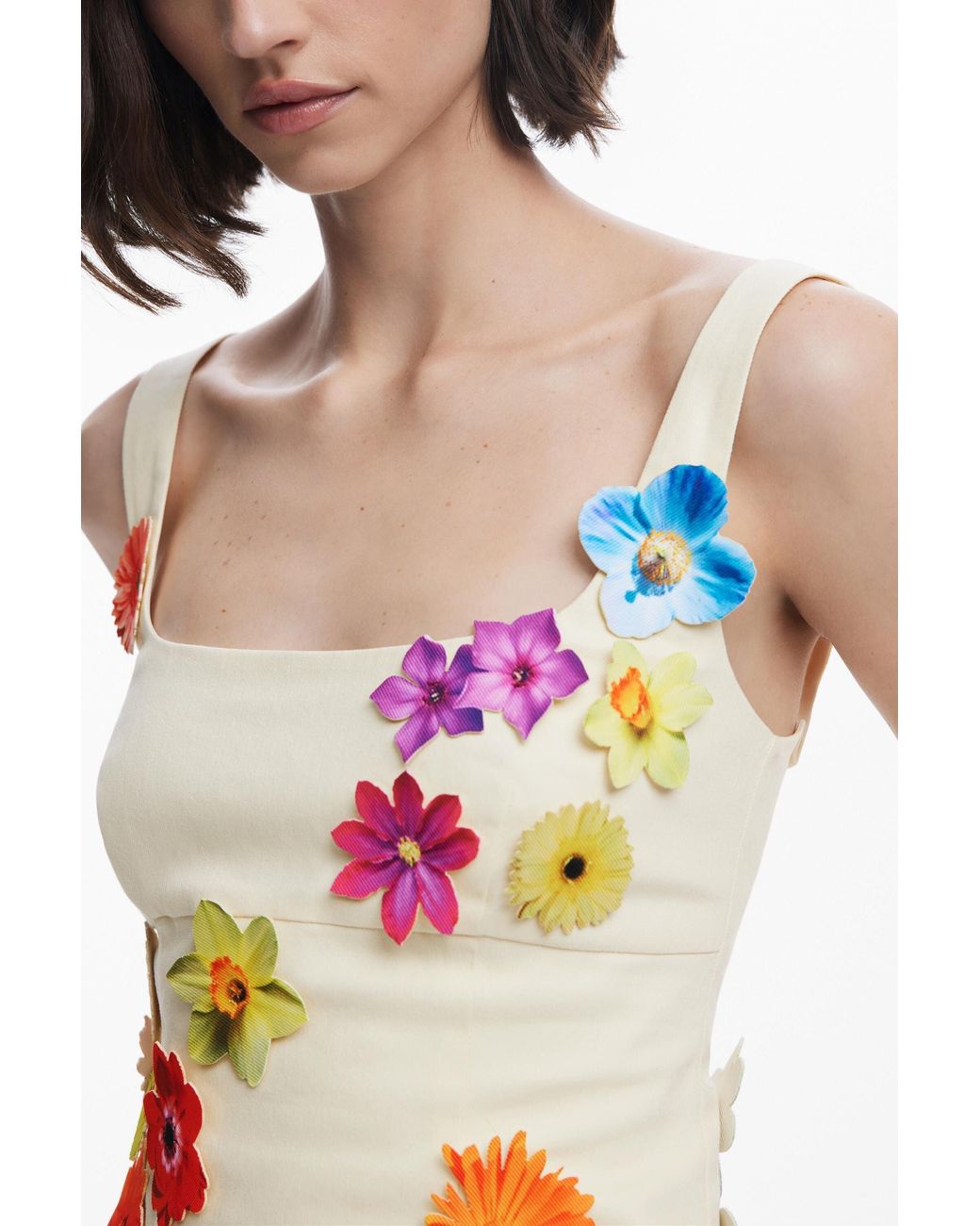 Desigual Blue Tyler Mcgillivary Floral Corset Blouse, Cotton