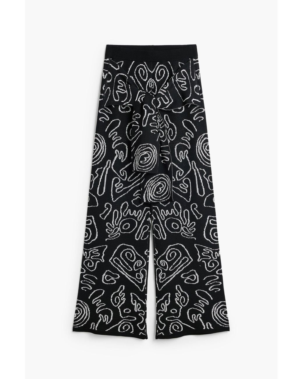 Desigual Blue Jacquard Knit Trousers