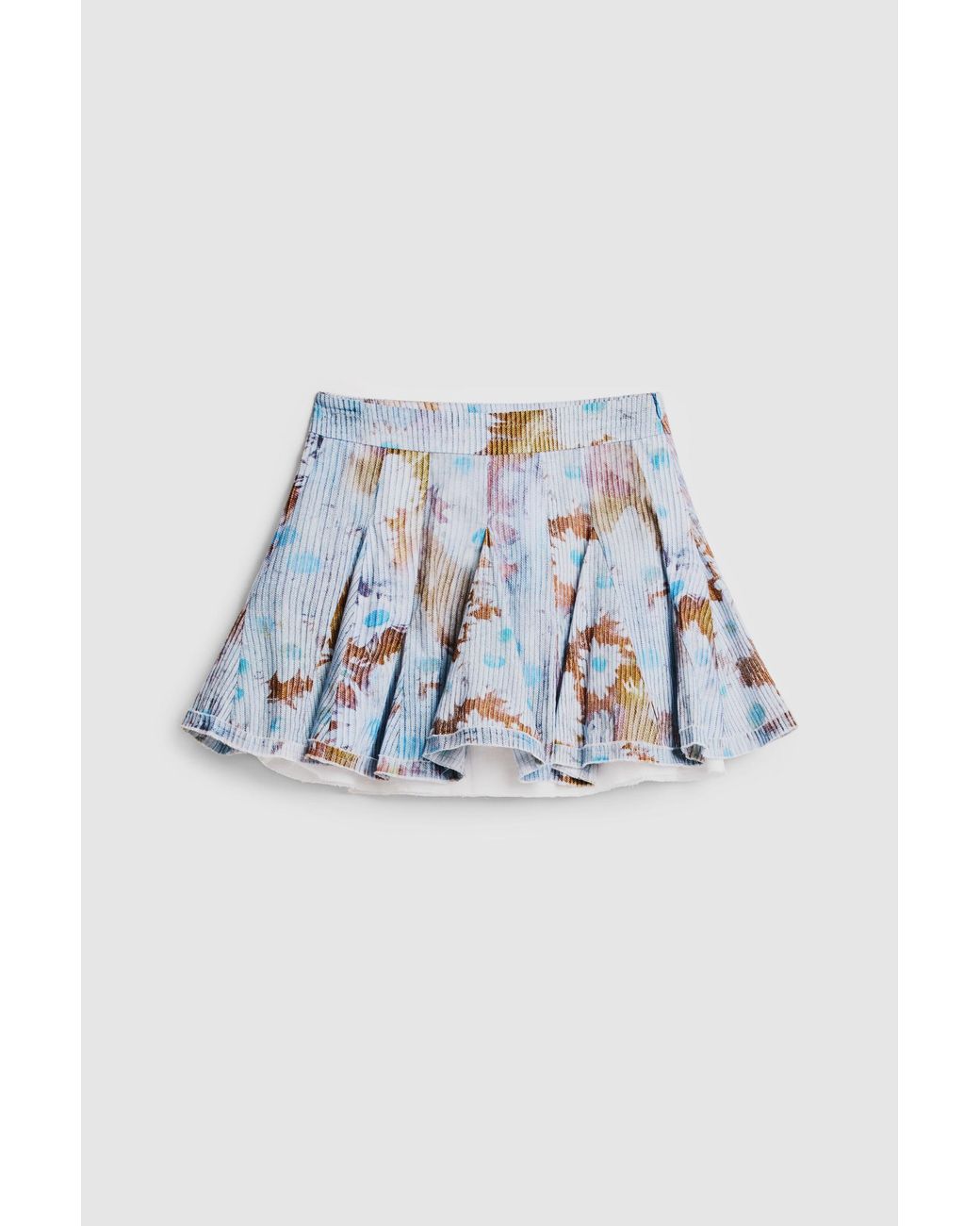Desigual Black Mini Pleated Floral Skirt, Cotton