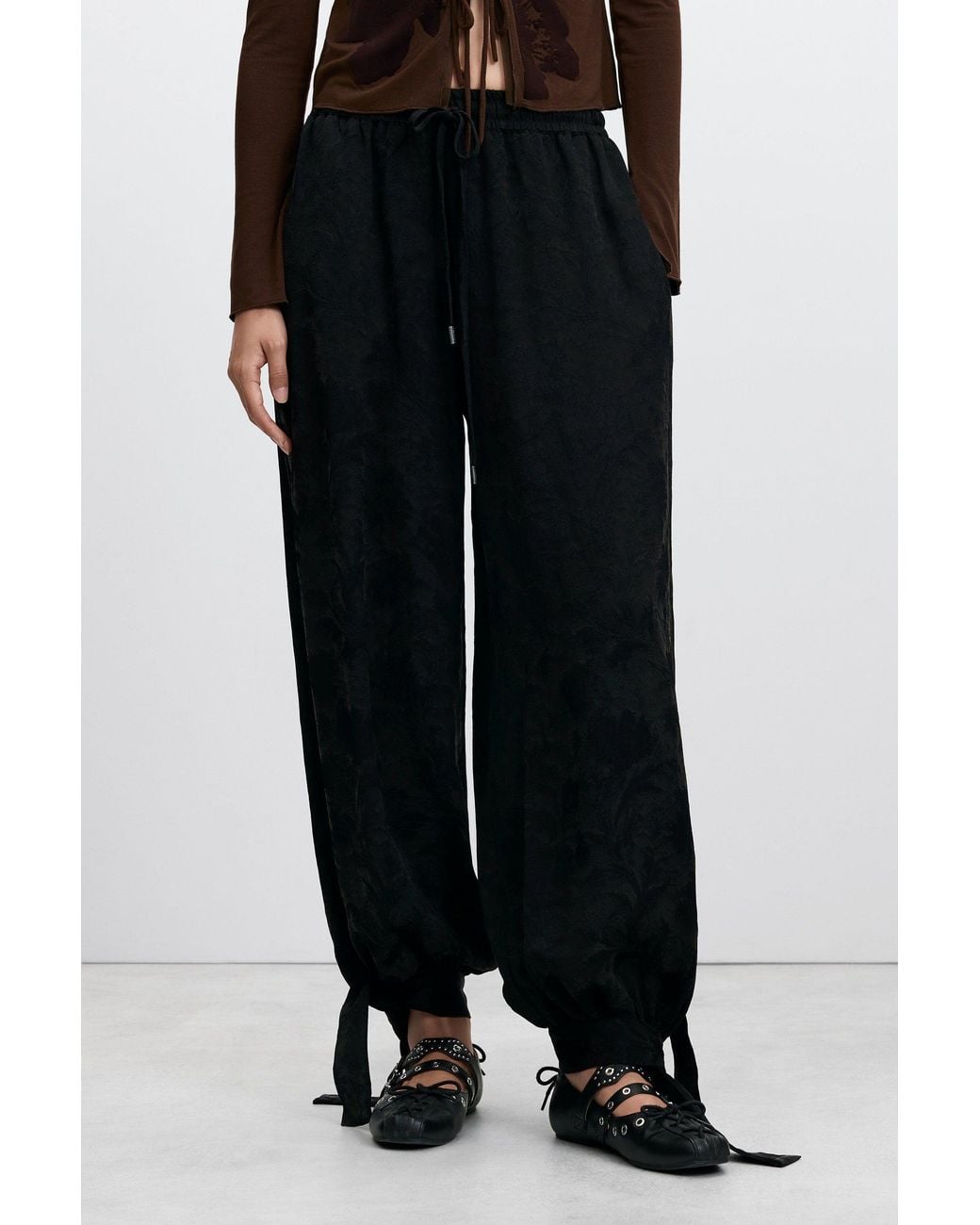 Desigual Black Balloon Lyocell Trousers