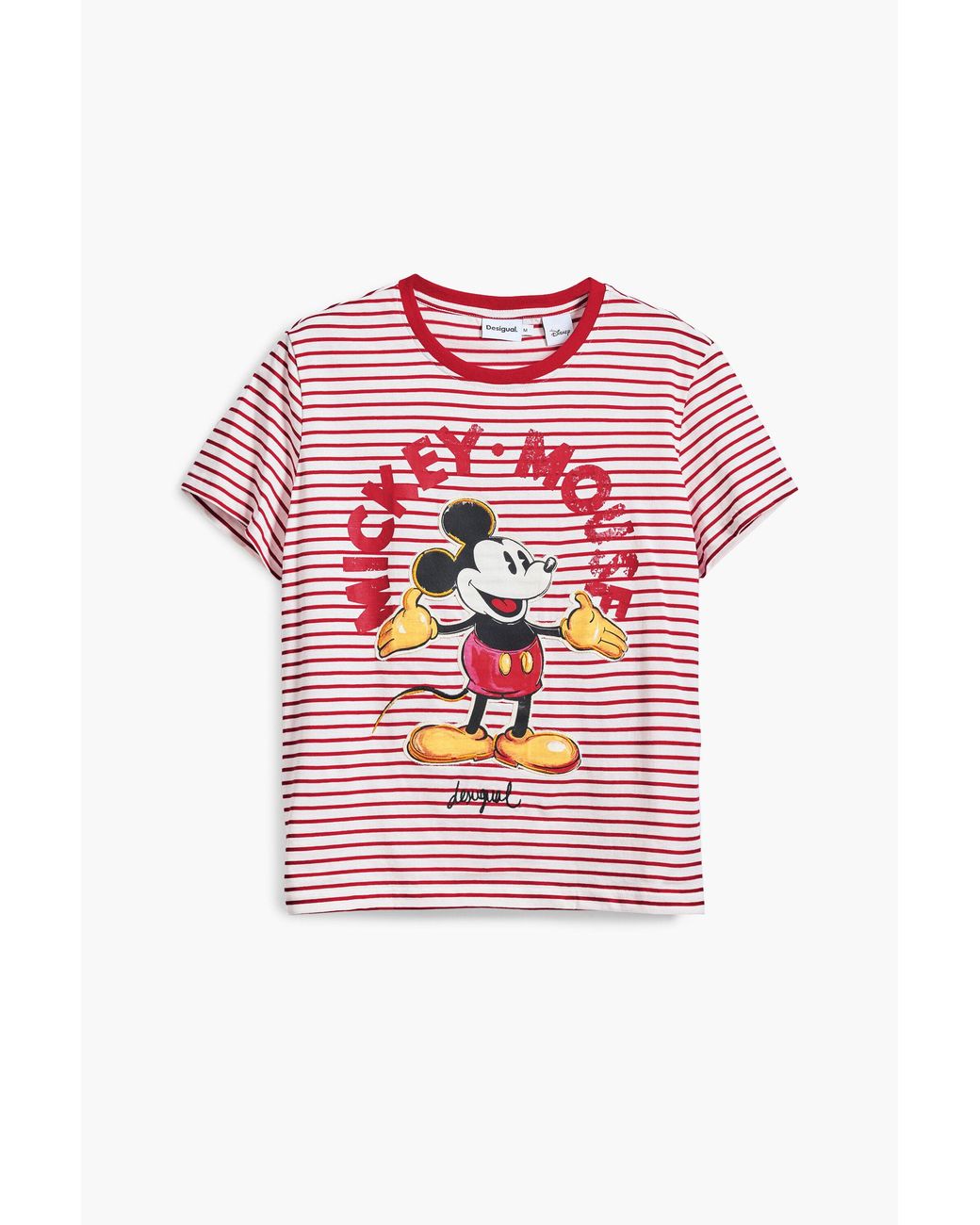 Desigual Red Mickey Mouse T-Shirt, Cotton