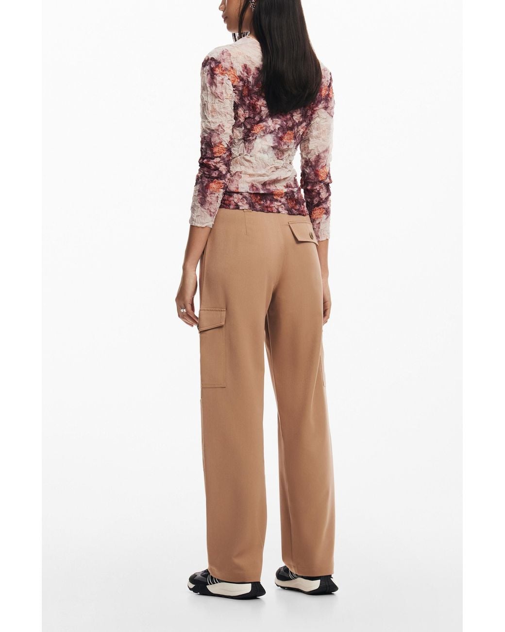 Desigual Textured Floral Blouse, Polyester