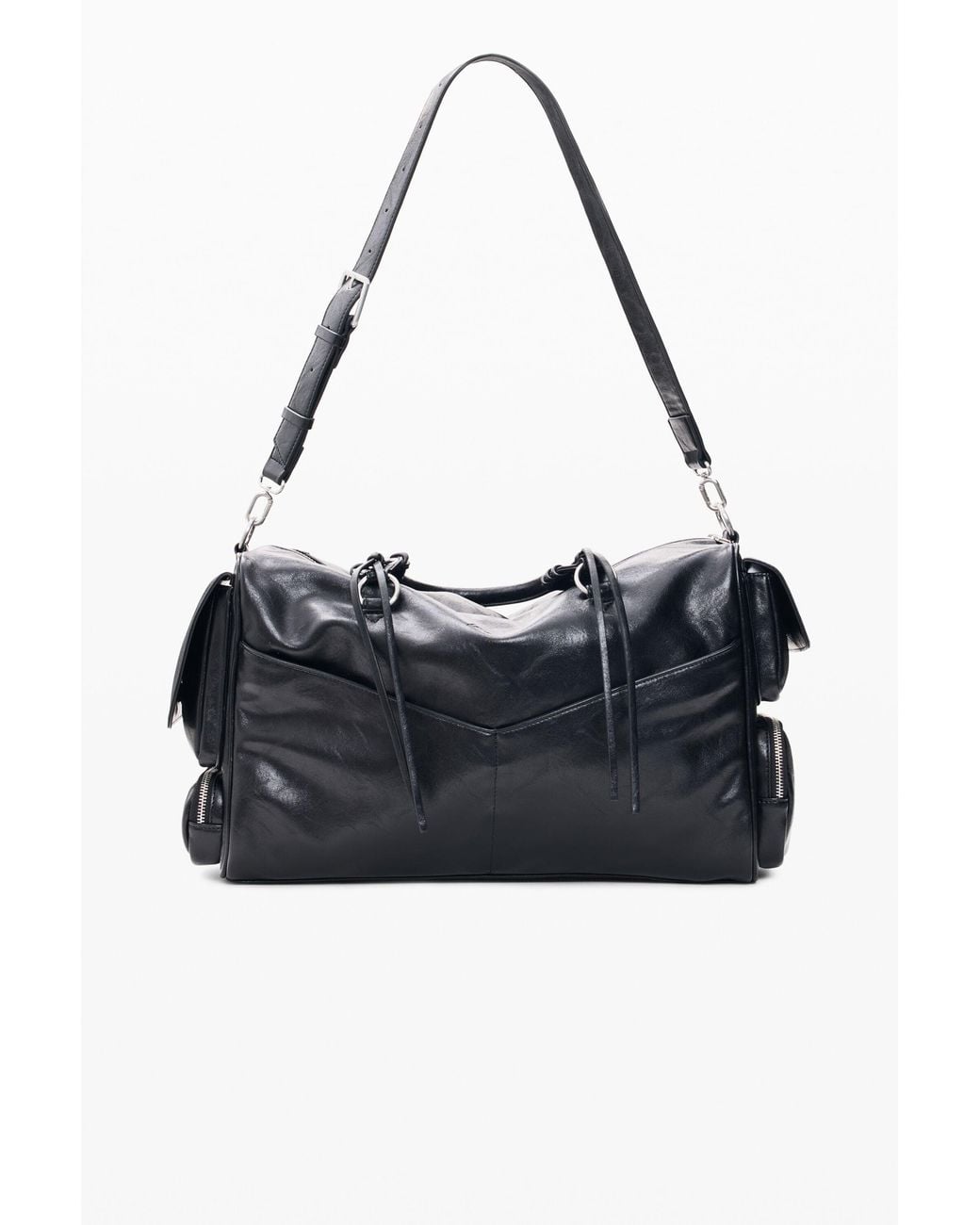 Desigual Blue Large Faux Leather Bag, Polyurethane