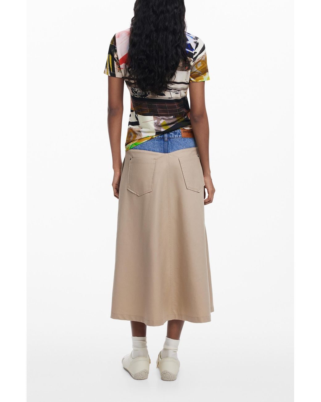 Desigual Multicolor Collage Print T-Shirt, Viscose