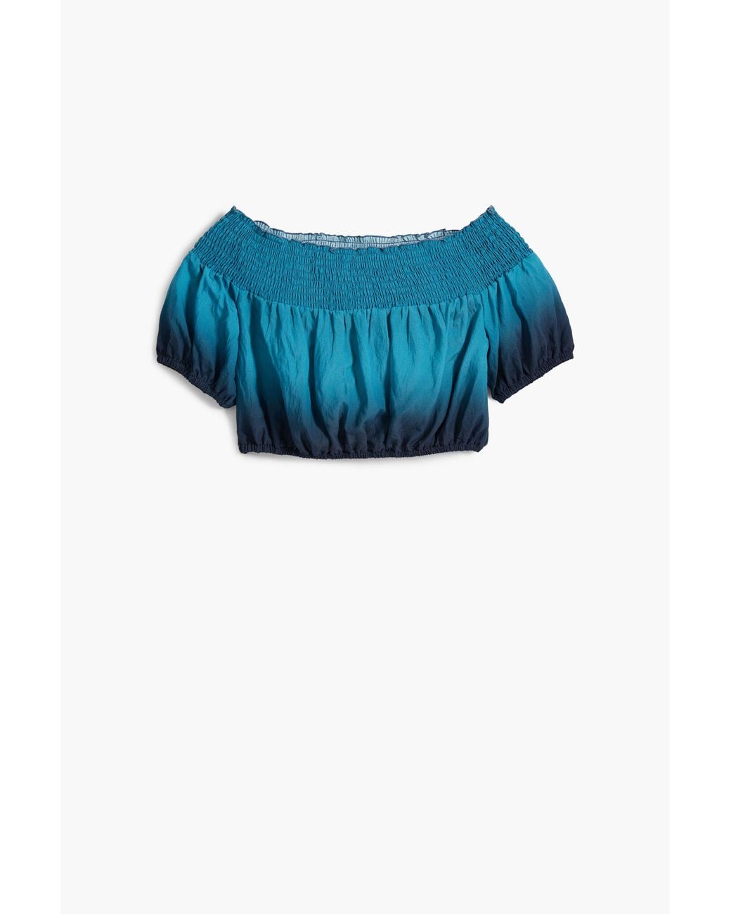 Desigual Blue Plain Bandeau Top