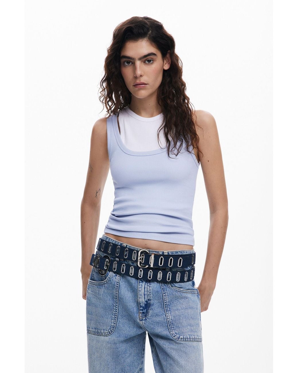 Desigual Blue Wendegürtel, Blau