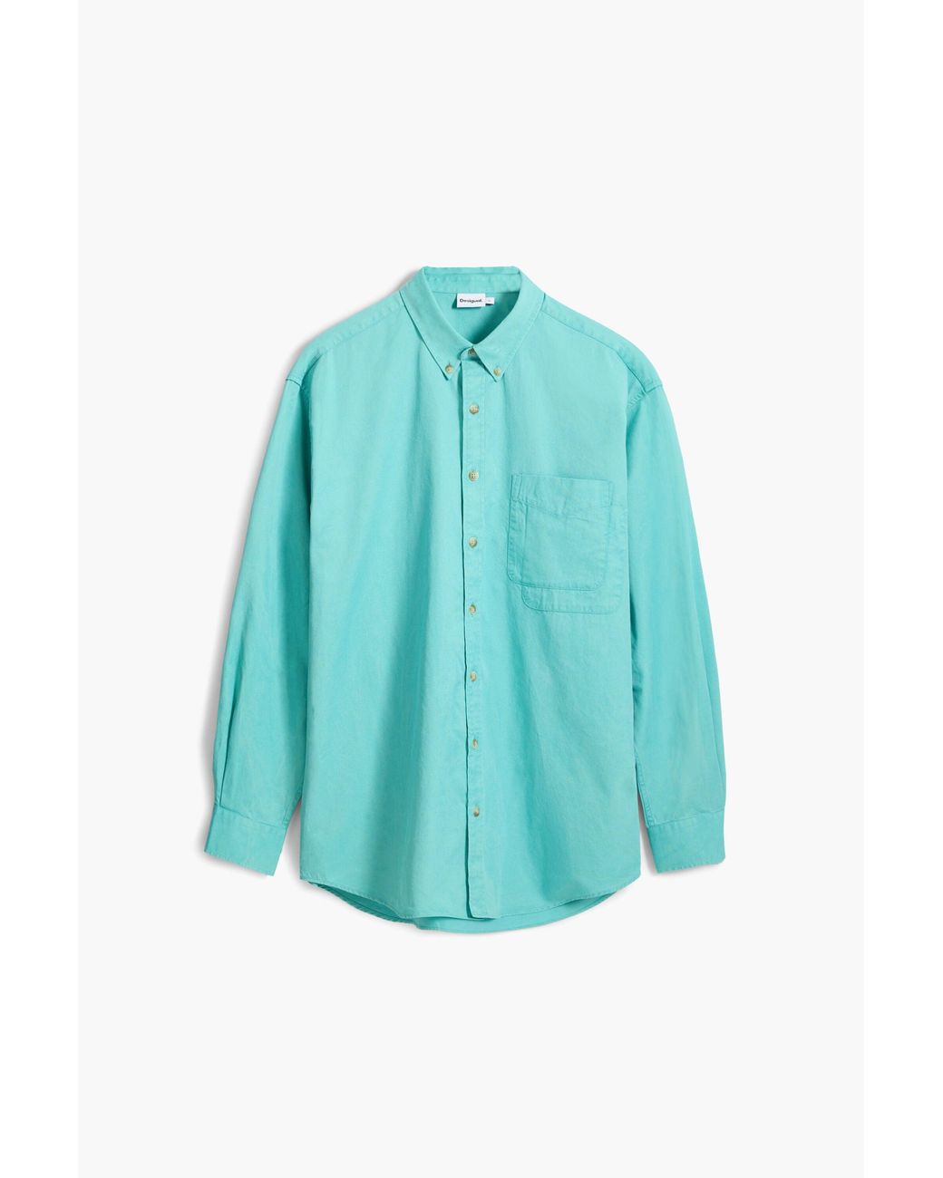 Desigual Blue Long-Sleeve Cotton Shirt, Cotton for men
