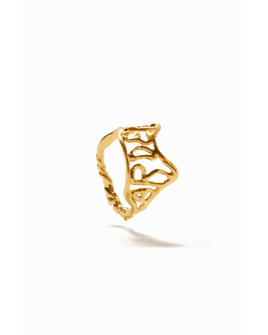 Desigual Metallic Zalio Plated Message Ring