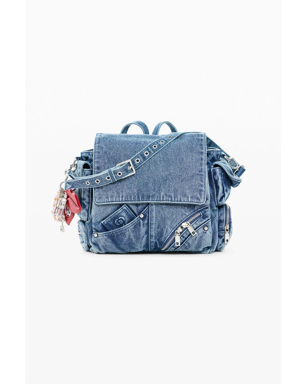 Desigual Blue Mini Backpack, Cotton
