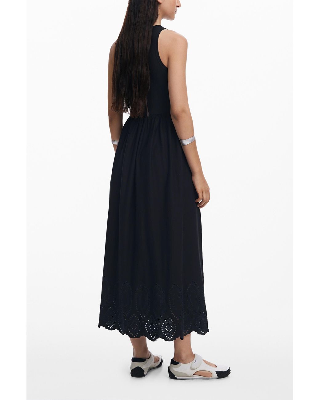 Desigual Blue Combined Midi Dress, Cotton