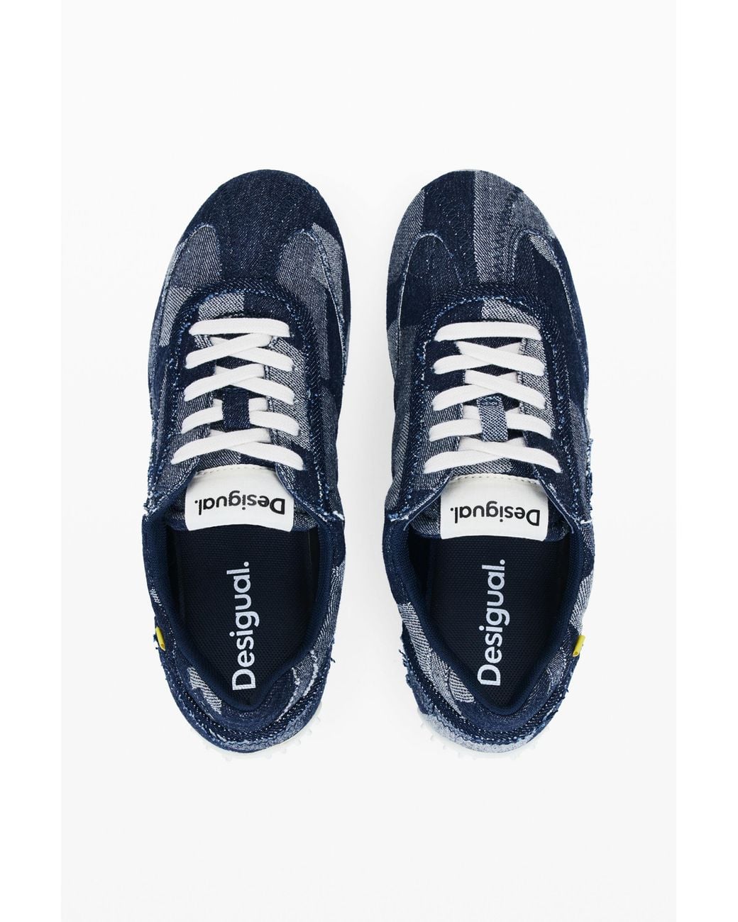 Desigual Blue Denim Patchwork Sneaker