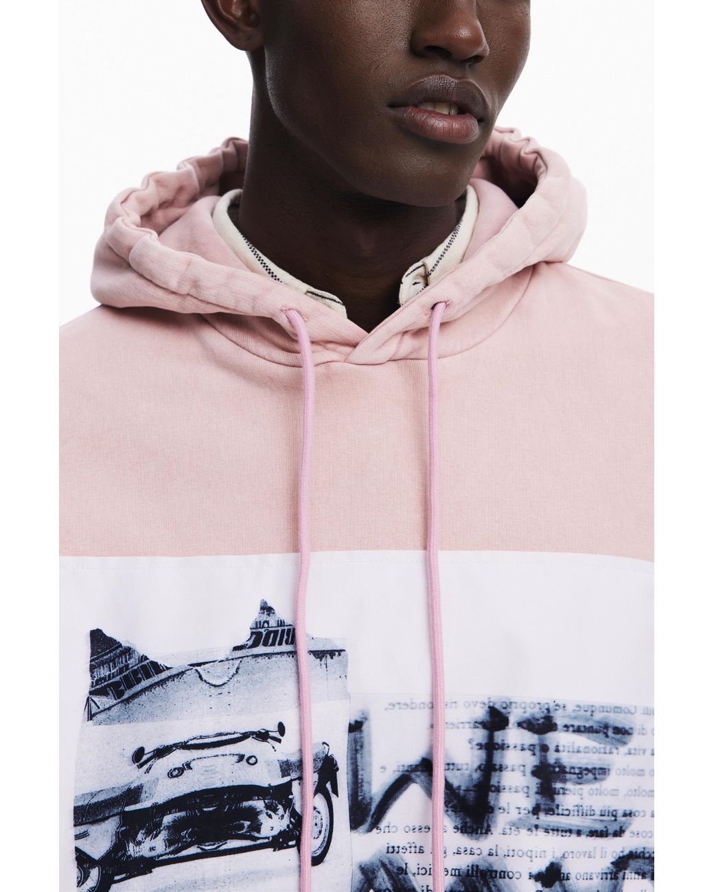 Desigual Red Collage-Motor Sweatshirt, Cotton for men