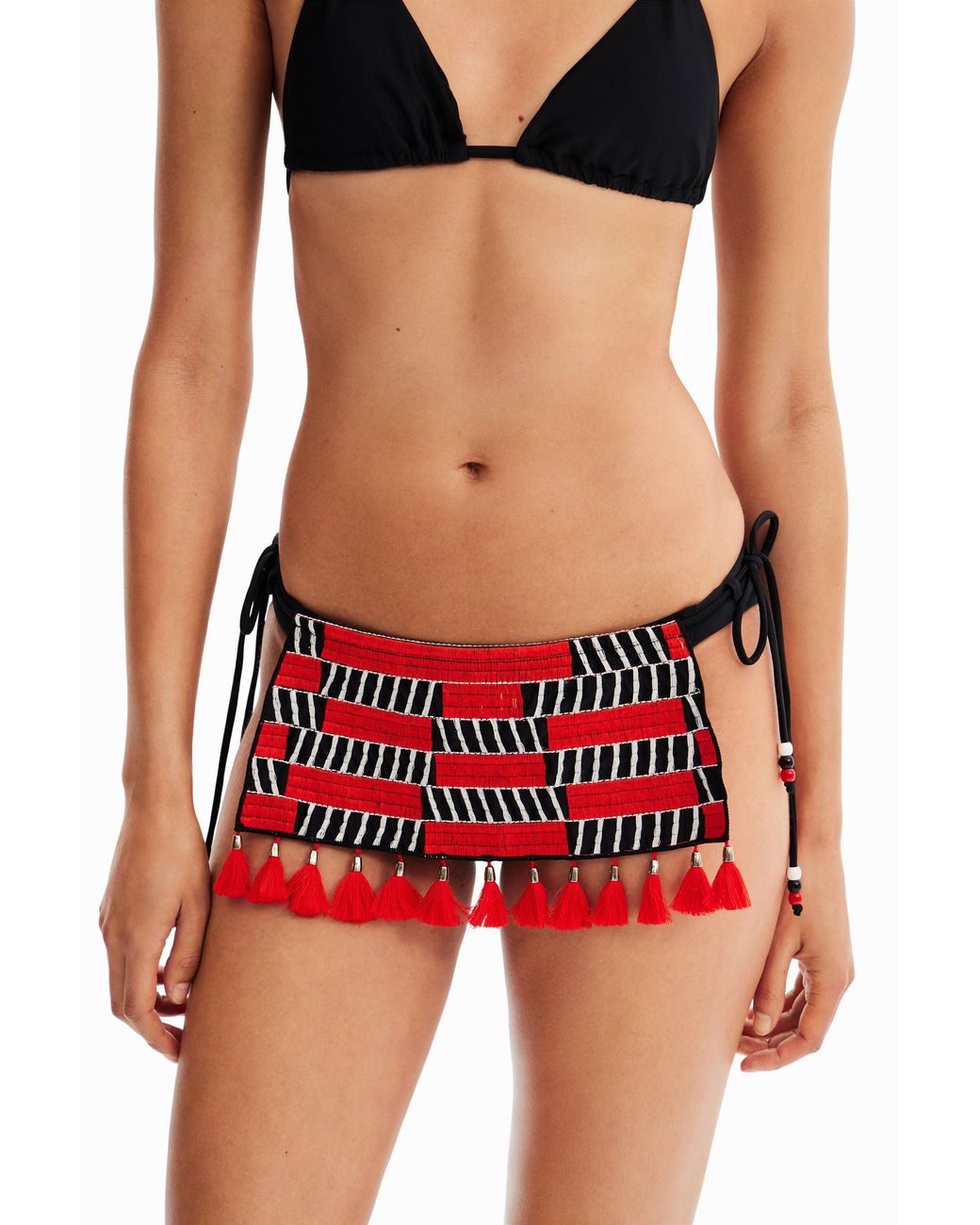 Desigual Red Stella Jean Bikini Bottoms
