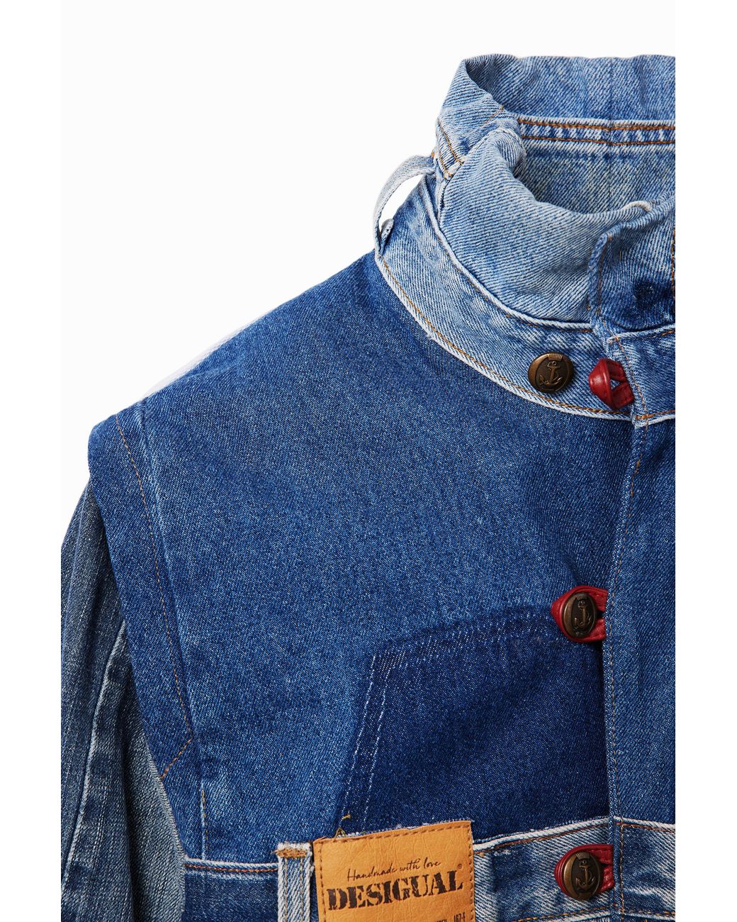 Desigual Blue Iconic Mickey Mouse Jacket, Cotton