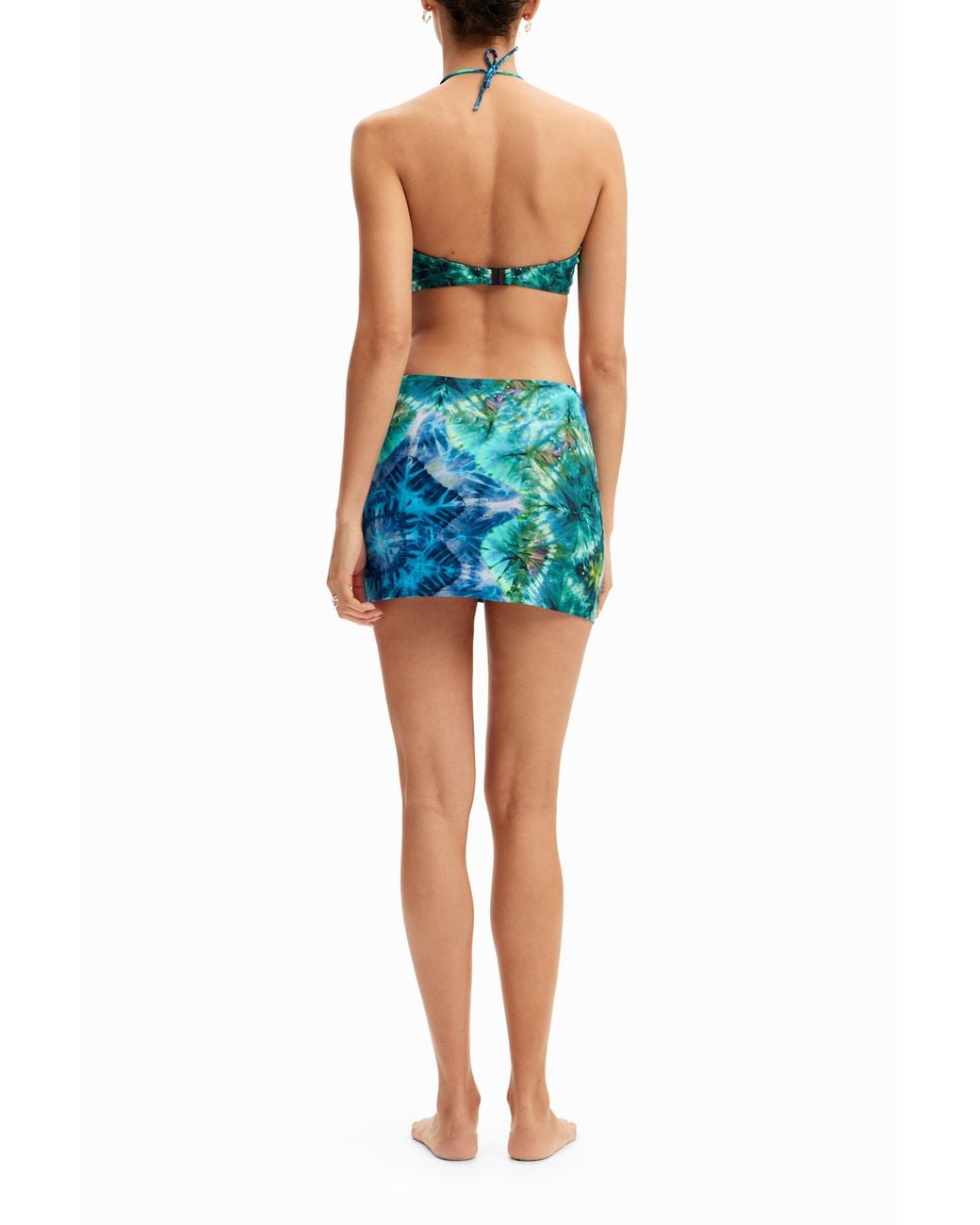 Desigual Blue Tie-Dye Mini Skirt