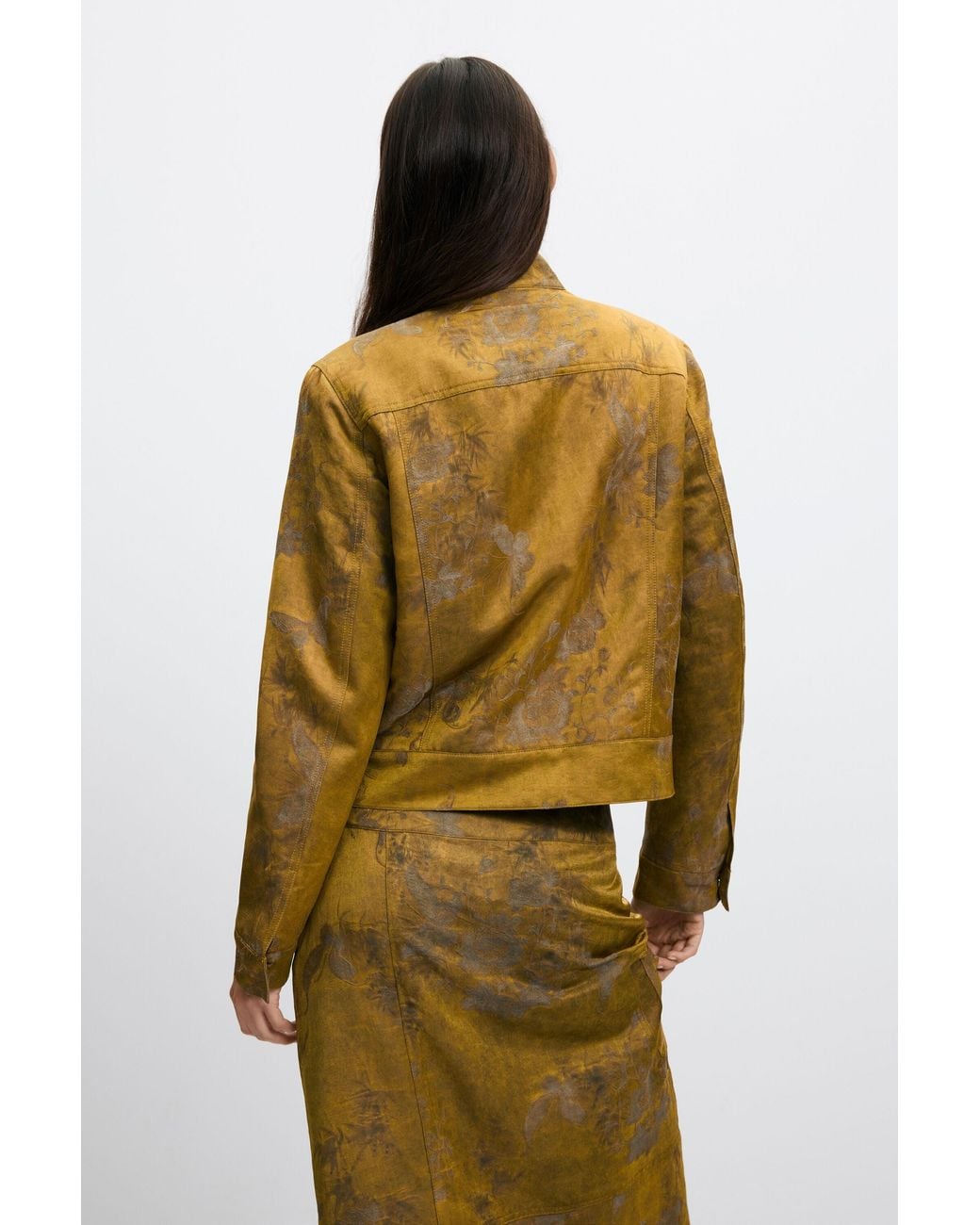 Desigual Green Regular Printed Jacket