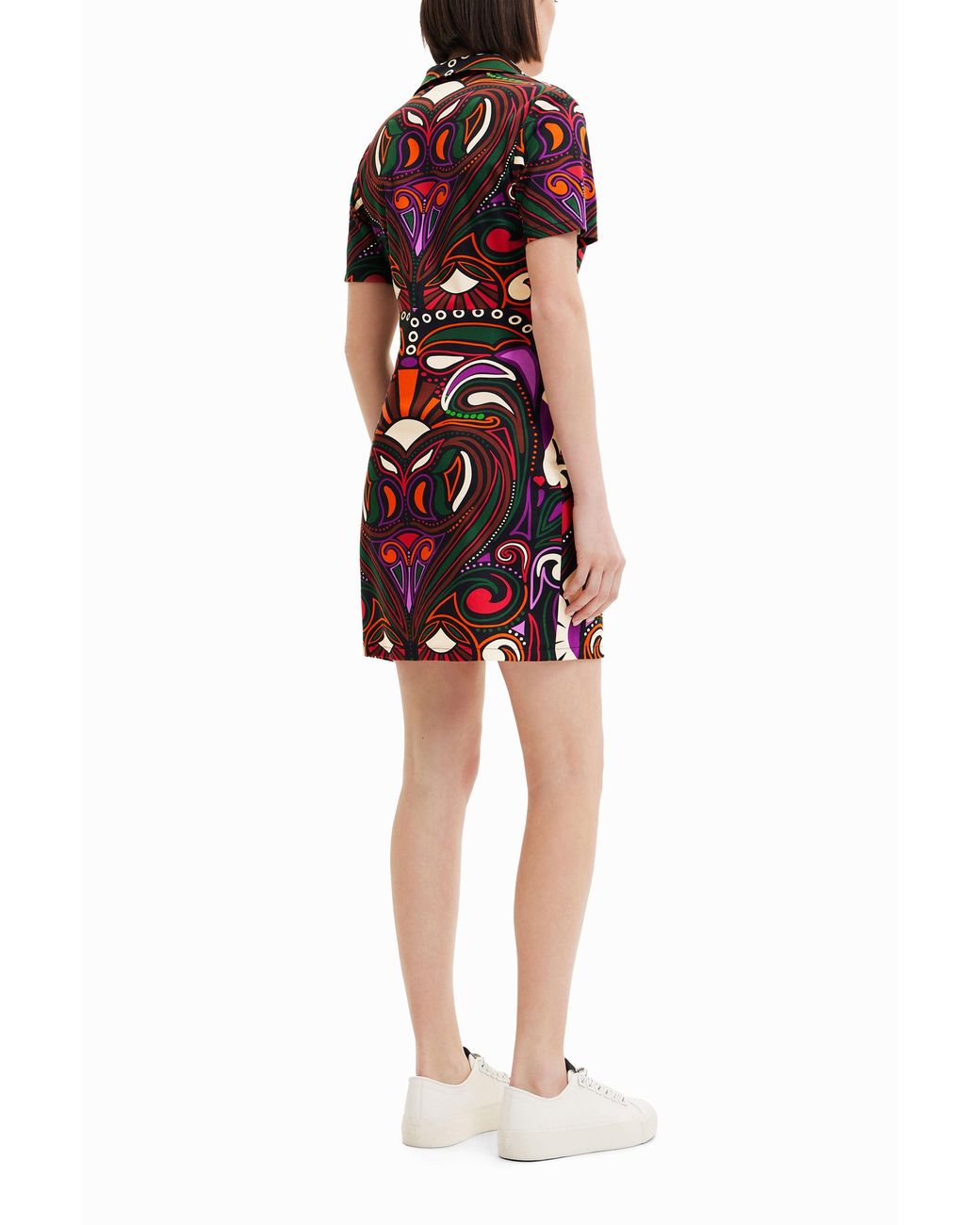 Desigual Red Short Slim Retro Dress