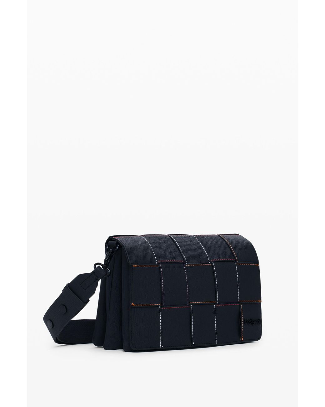 Desigual Blue Woven Crossbody Bag, Polyurethane