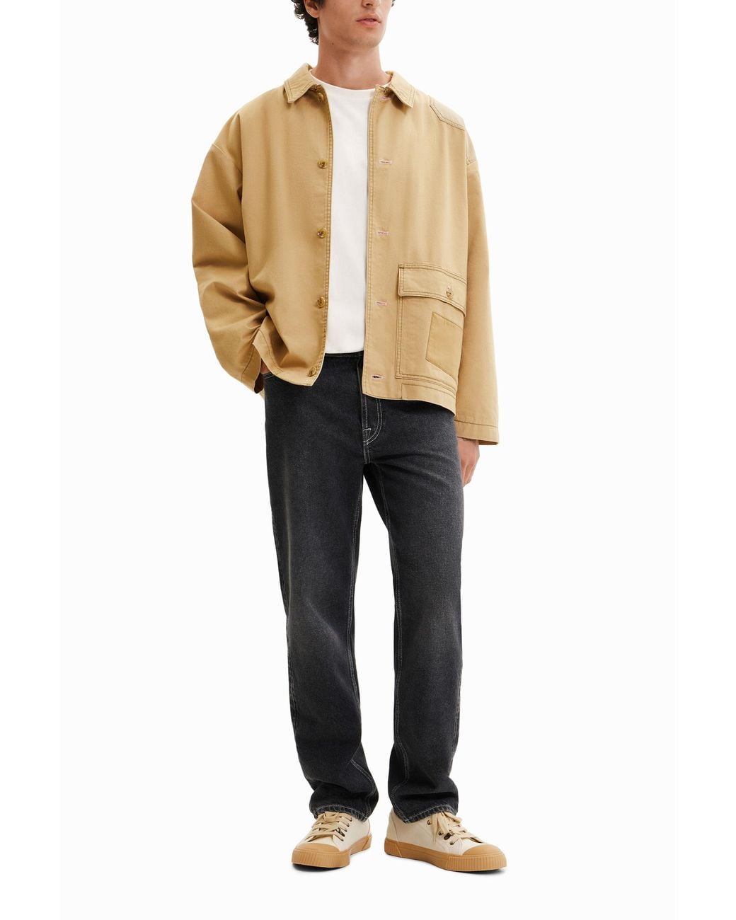 Desigual Natural Patchwork Worker Jacket, Cotton for men