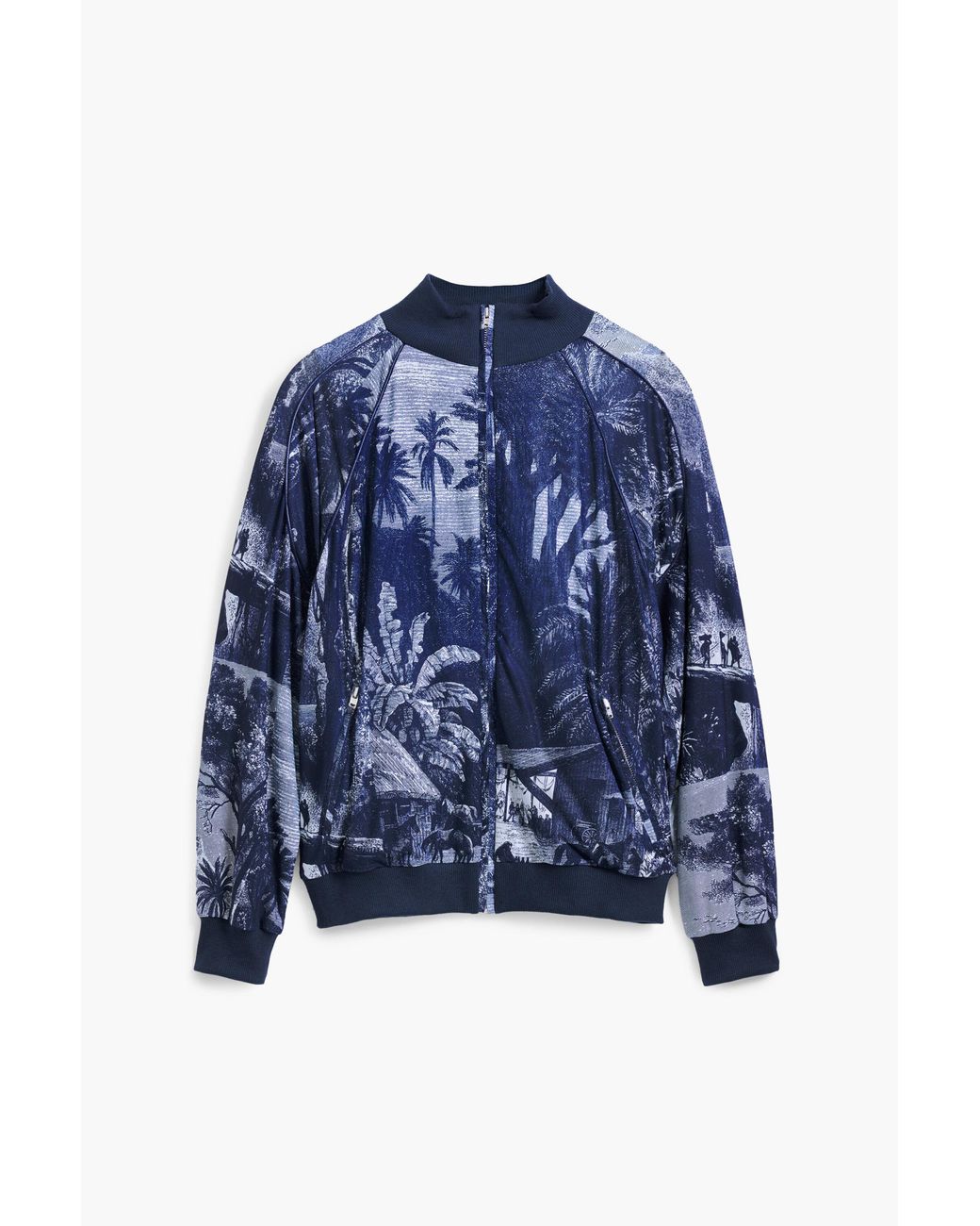 Desigual Blue Sweatshirt Designed By Mr. Christian Lacroix, Polyester