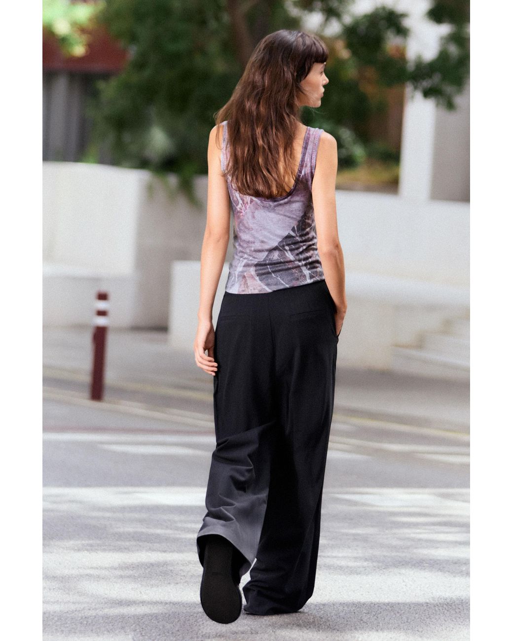 Desigual Blue Turn-Up Waist Trousers