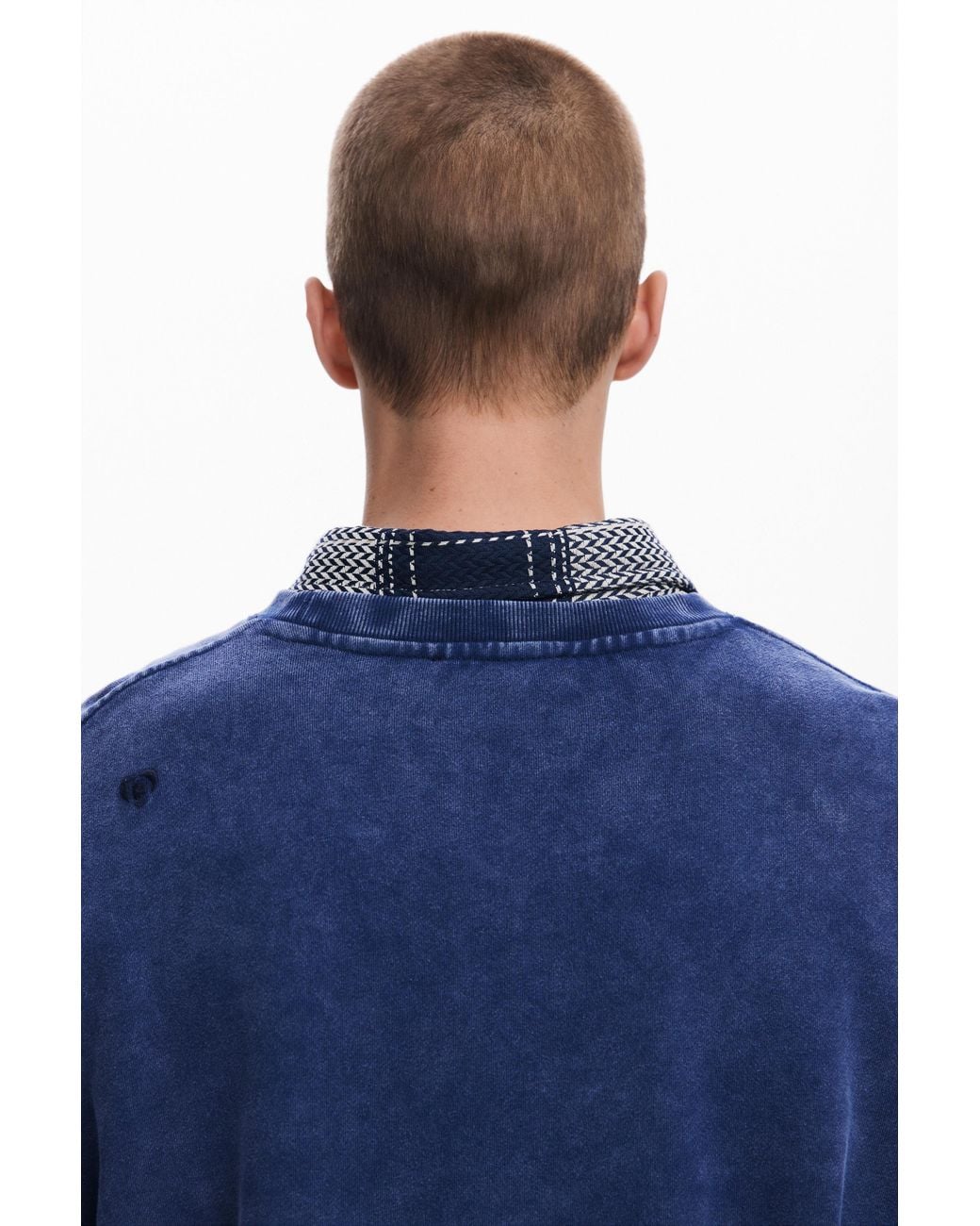 Desigual Blue Sweatshirt With Braided Sleeves, Cotton for men