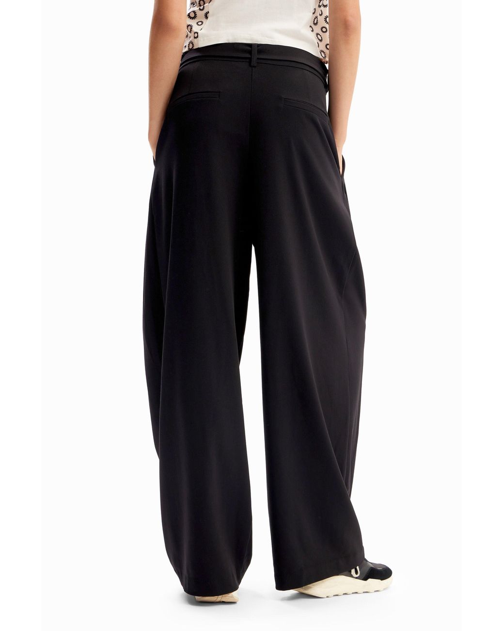 Desigual Blue Wide Tailored Trousers