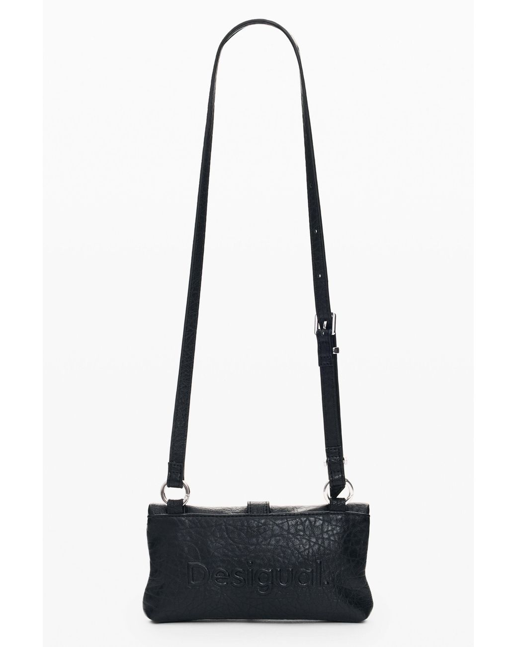 Desigual Black Large Micro Clutch Wallet, Polyurethane