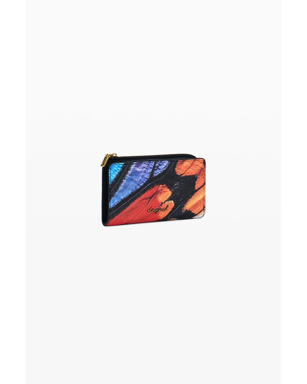 Desigual Blue Medium Printed Wallet, Polyurethane