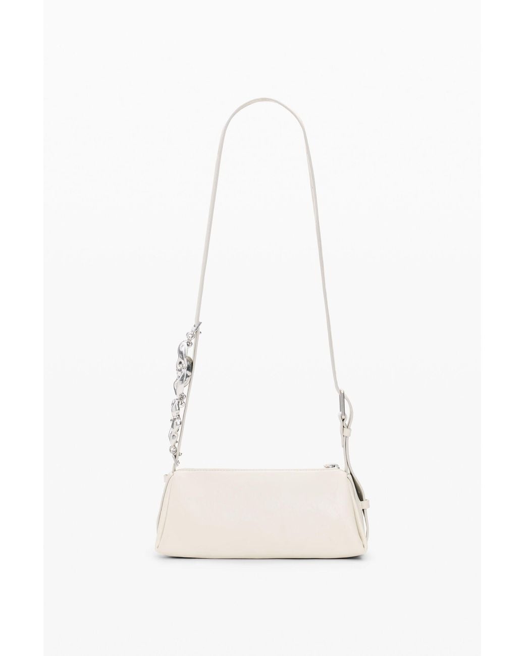 Desigual White Small Bag With Charms, Polyurethane