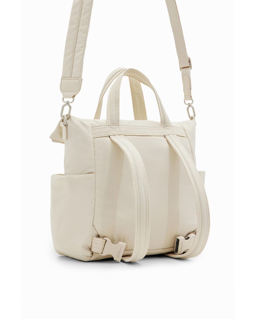 Desigual White M Multi-Position Voyager Backpack, Polyamide