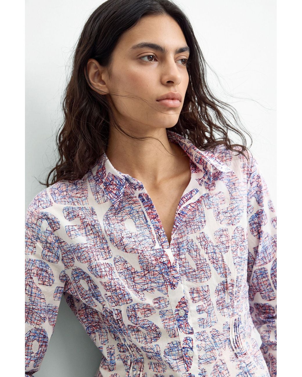 Desigual White Floral Print Shirt 100% Cotton, Cotton