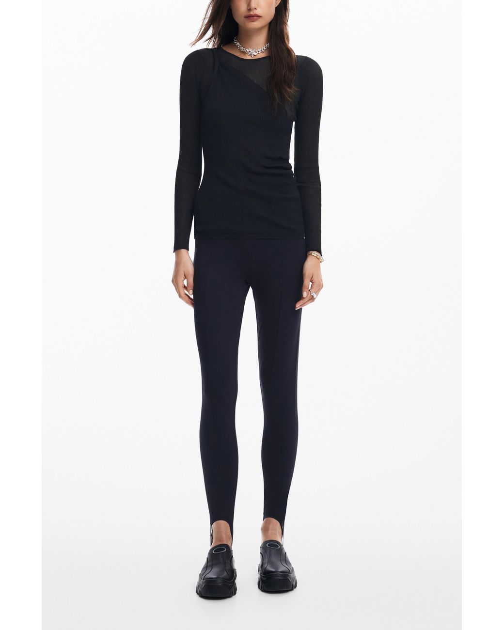 Desigual Blue Fusseau Leggings M.Christian Lacroix