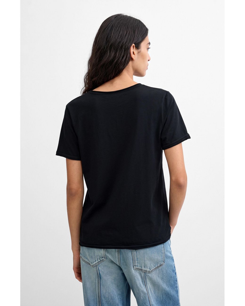 Desigual Black Floral Print T-Shirt 100% Cotton, Cotton