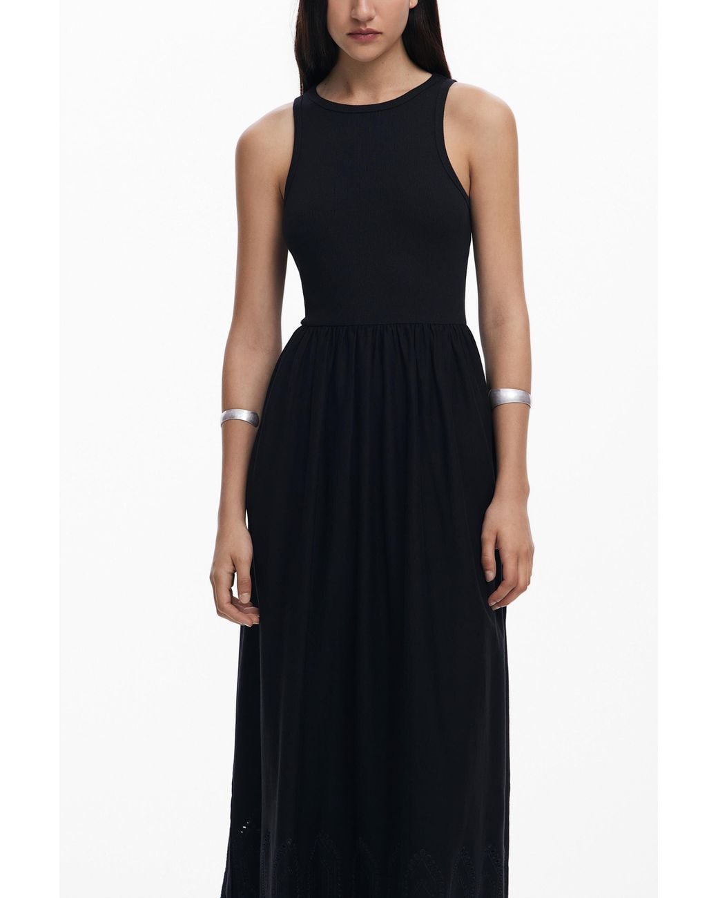 Desigual Blue Combined Midi Dress, Cotton