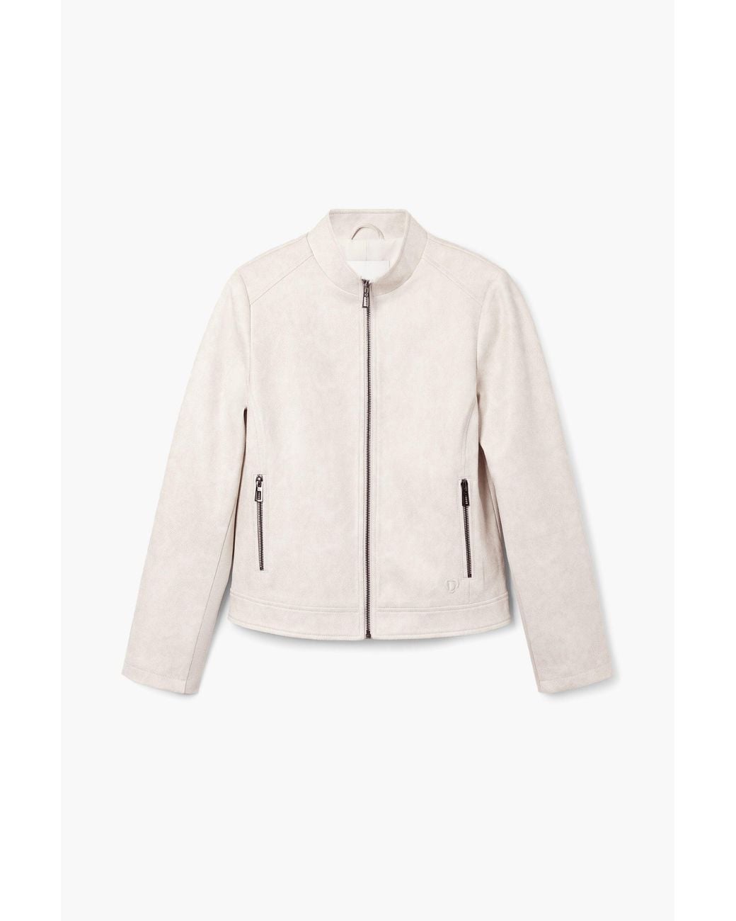 Desigual Natural Slim Biker Jacket, Polyester